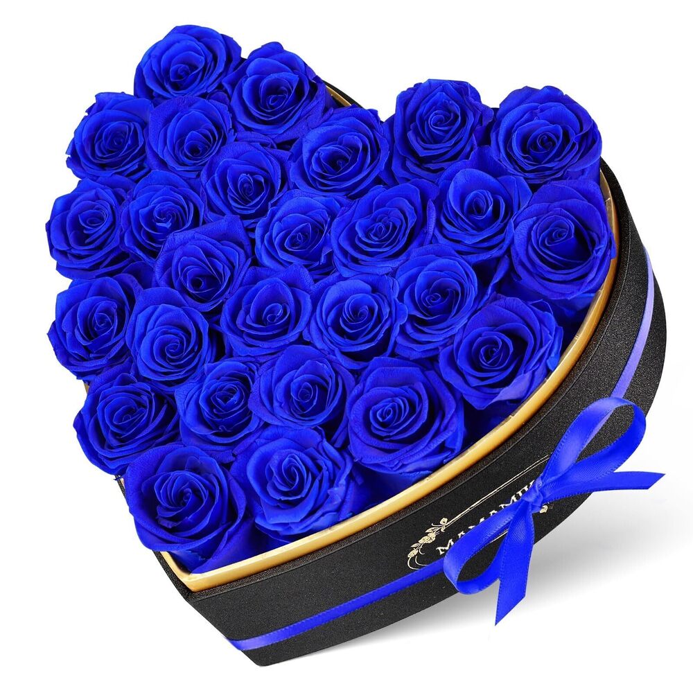 7783 27 Preserved Roses in Heart Shape Gift Box for Her - Forever Flowers